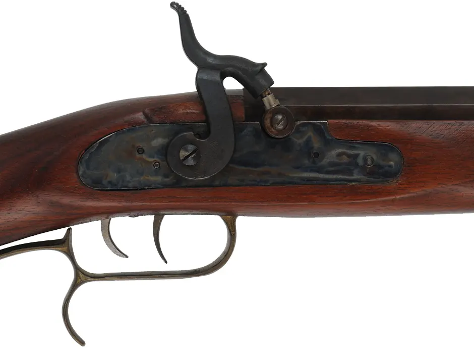 CVA Hawken Rifle,
.50 caliber, 28" barrel,
percussion lock, beech, brass, 
used, from a kit by Connecticut Valley Arms