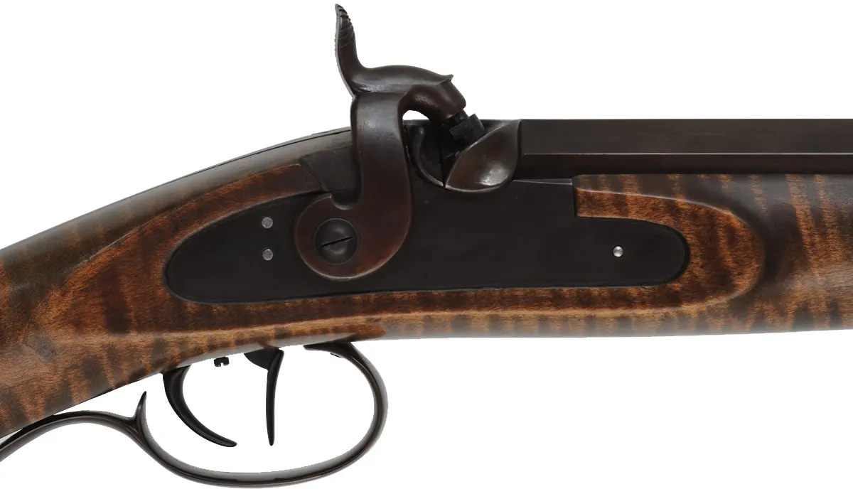 Hawken Halfstock Rifle,
.54 caliber, 34" barrel,
percussion, maple, iron trim, 
used, by B. Coffin