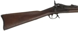 U.S. Model 1884 Springfield Trapdoor Rifle,
caliber .45-70 Gov't,  32-5/8" barrel,
walnut, iron, dark bore, repaired forend, antique