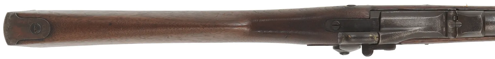 U.S. Model 1884 Springfield Trapdoor Rifle,
caliber .45-70 Gov't,  32-5/8" barrel,
walnut, iron, dark bore, repaired forend, antique
