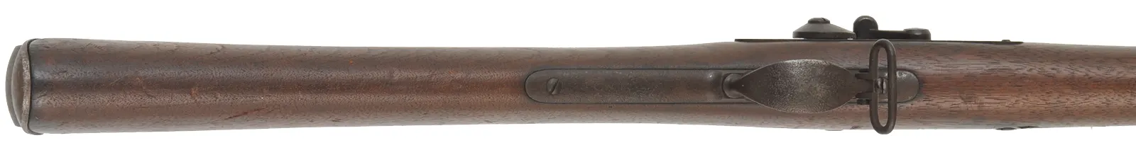 U.S. Model 1884 Springfield Trapdoor Rifle,
caliber .45-70 Gov't,  32-5/8" barrel,
walnut, iron, dark bore, repaired forend, antique