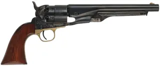 Colt Model 1860 Army Revolver,
.44 caliber, 8" barrel,
percussion, steel backstrap, four screw military frame,
used, with holster, by Armi San Marco