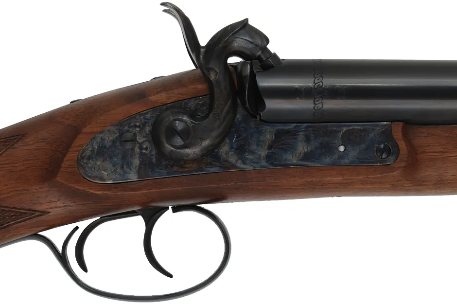 Double Shotgun,
12 gauge, 27" barrels,
percussion, walnut, iron,
used, by Davide Pedersoli