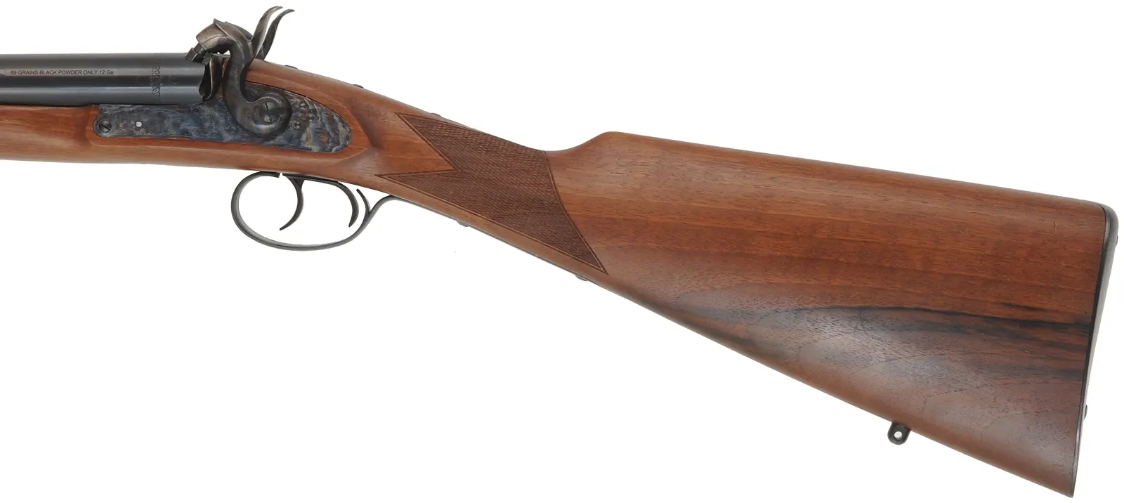 Double Shotgun,
12 gauge, 27" barrels,
percussion, walnut, iron,
used, by Davide Pedersoli