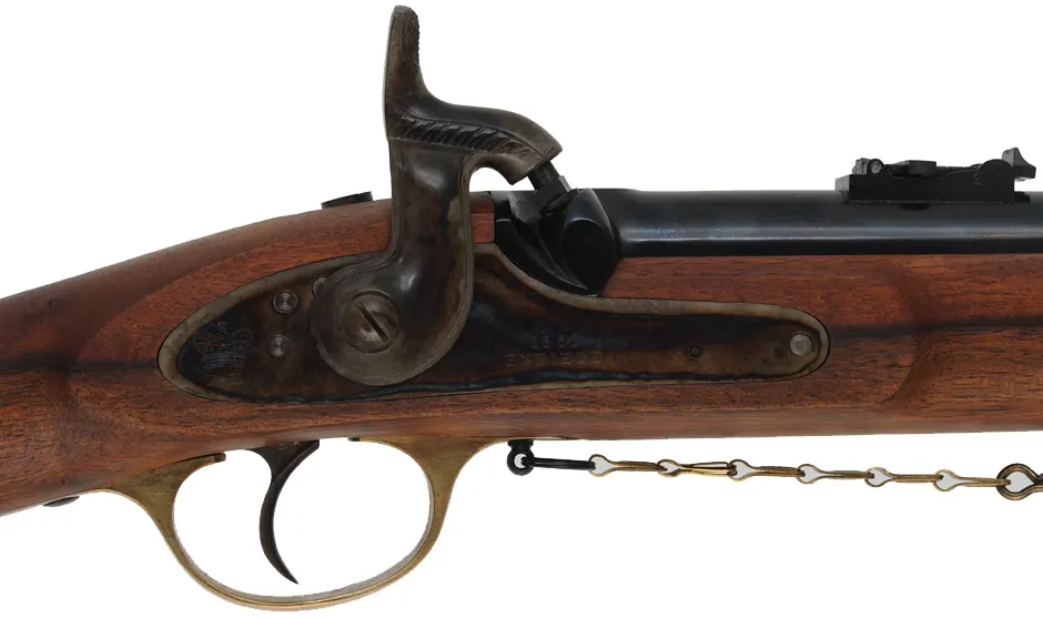 1861 Enfield Musketoon,
.58 caliber, 24" barrel,
percussion, walnut,  brass, 
used, made in England by Parker Hale