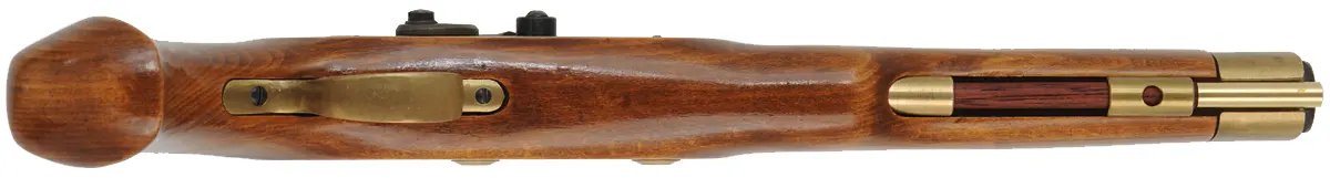 Kentucky Pistol,
.50 caliber, 10" barrel, 
Maslin percussion lock, beech, brass trim, 
used, assembled from a kit by CVA - Connecticut Valley Arms