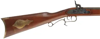 Thompson Center Hawken,
.45 caliber, 28" barrel,
percussion, walnut stock, brass trim, 
used, from a kit, by Thompson Center Arms