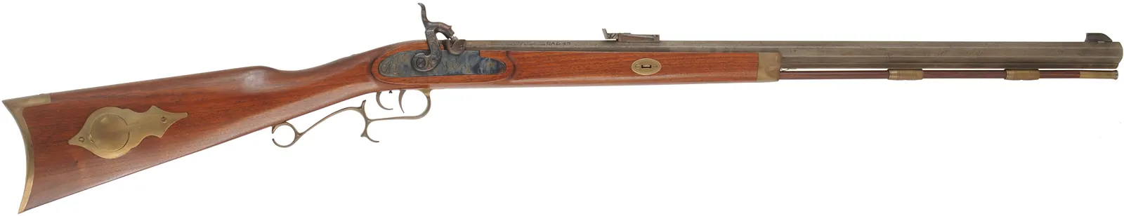 Thompson Center Hawken,
.45 caliber, 28" barrel,
percussion, walnut stock, brass trim, 
used, from a kit, by Thompson Center Arms