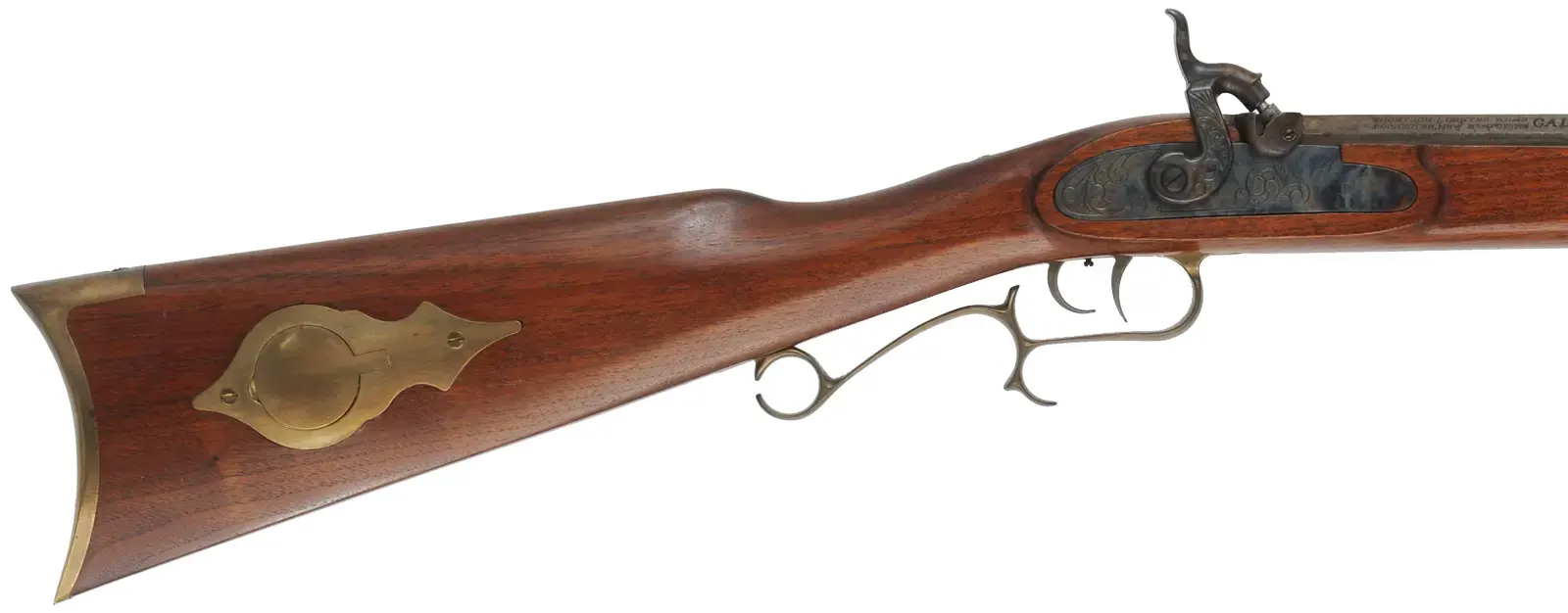 Thompson Center Hawken,
.45 caliber, 28" barrel,
percussion, walnut stock, brass trim, 
used, from a kit, by Thompson Center Arms