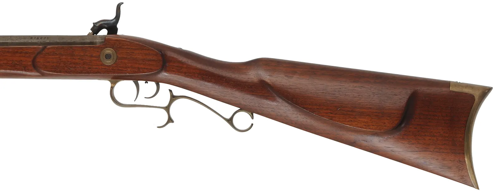 Thompson Center Hawken,
.45 caliber, 28" barrel,
percussion, walnut stock, brass trim, 
used, from a kit, by Thompson Center Arms