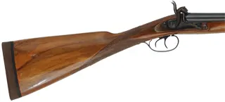 Double Shotgun,
13 gauge, 30" barrels,
percussion, walnut, iron, rubber recoil pad,
used, by Davide Pedersoli
