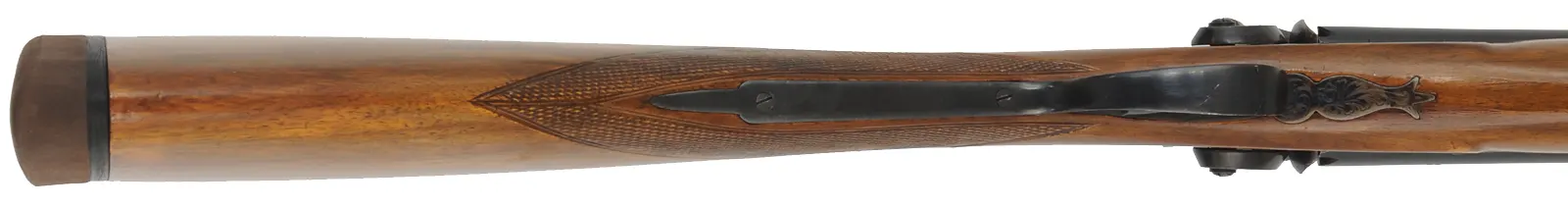 Double Shotgun,
13 gauge, 30" barrels,
percussion, walnut, iron, rubber recoil pad,
used, by Davide Pedersoli