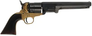 1851 Colt Navy Revolver,
.44 caliber, 7-1/2" barrel,
percussion, brass frame, reshaped grips,
used, by Pietta
