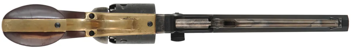 Colt 1851 Navy Revolver,
.36 caliber, 7-1/2" barrel,
percussion, blued, walnut, 
leather holster, extra cylinder,
used, factory box, by A. Uberti