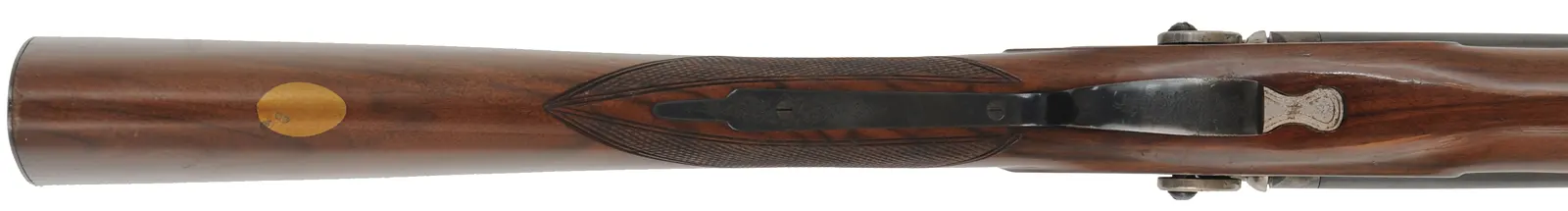 Navy Arms Double Shotgun,
12 gauge, 28" barrels,
percussion, checkered walnut, blued steel,
used, manufactured by Pietta