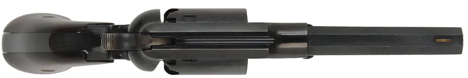 Remington Pocket Model Revolver,
.31 caliber, 3-1/2" barrel,
percussion, steel frame, spur trigger, 
two extra cylinders,
used, by Pietta