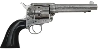 Uberti 1873 Cattleman,
caliber .45 Colt, 5-1/2" barrel,
engraved, black buffalo polymer grips,
as-new, with factory box, by Aldo Uberti ~ Italy