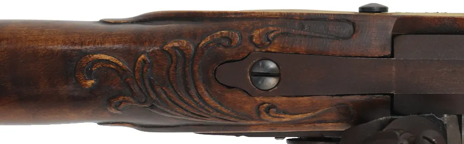 J. Bonewitz Longrifle,
.50 caliber, 42" Rice swamped barrel,
Chamber's flintlock, curly maple, brass,  
new, by J. Bohan
