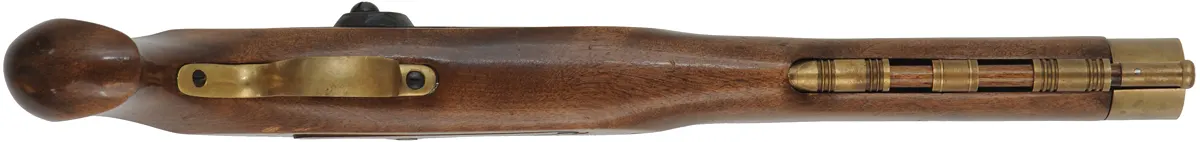 Kentucky Pistol, 
.45 caliber, 10" barrel, 
percussion, beech, brass, 
used, for Ultra-Hi by Miroku, Korea