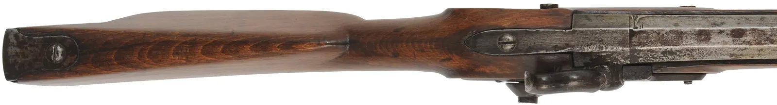 Austrian Model 1842 Rifle,
.71 caliber, 33-1/4" barrel,
percussion conversion, beech, iron, 
missing rear sight and sideplate, antique