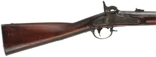 U. S. Model 1816 Musketoon Conversion,
.69 caliber, 29-1/9" barrel with bright bore,
percussion conversion, walnut, iron,
antique, lock dated 1839, by Springfield