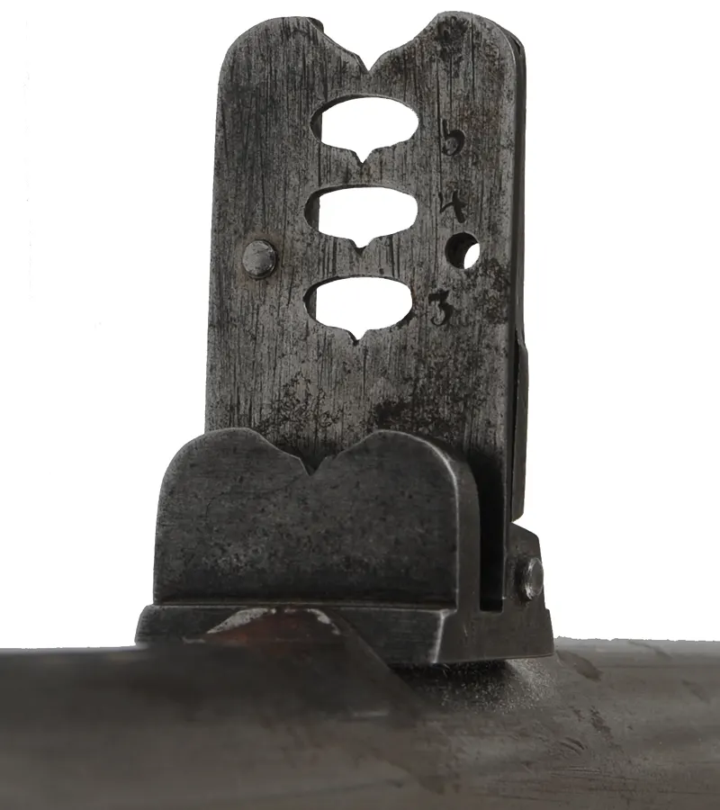Austrian Model 1849 Long Rifle,
.71 caliber, 32-1/2" barrel,
percussion "lump of iron" conversion,
beech, brass, antique