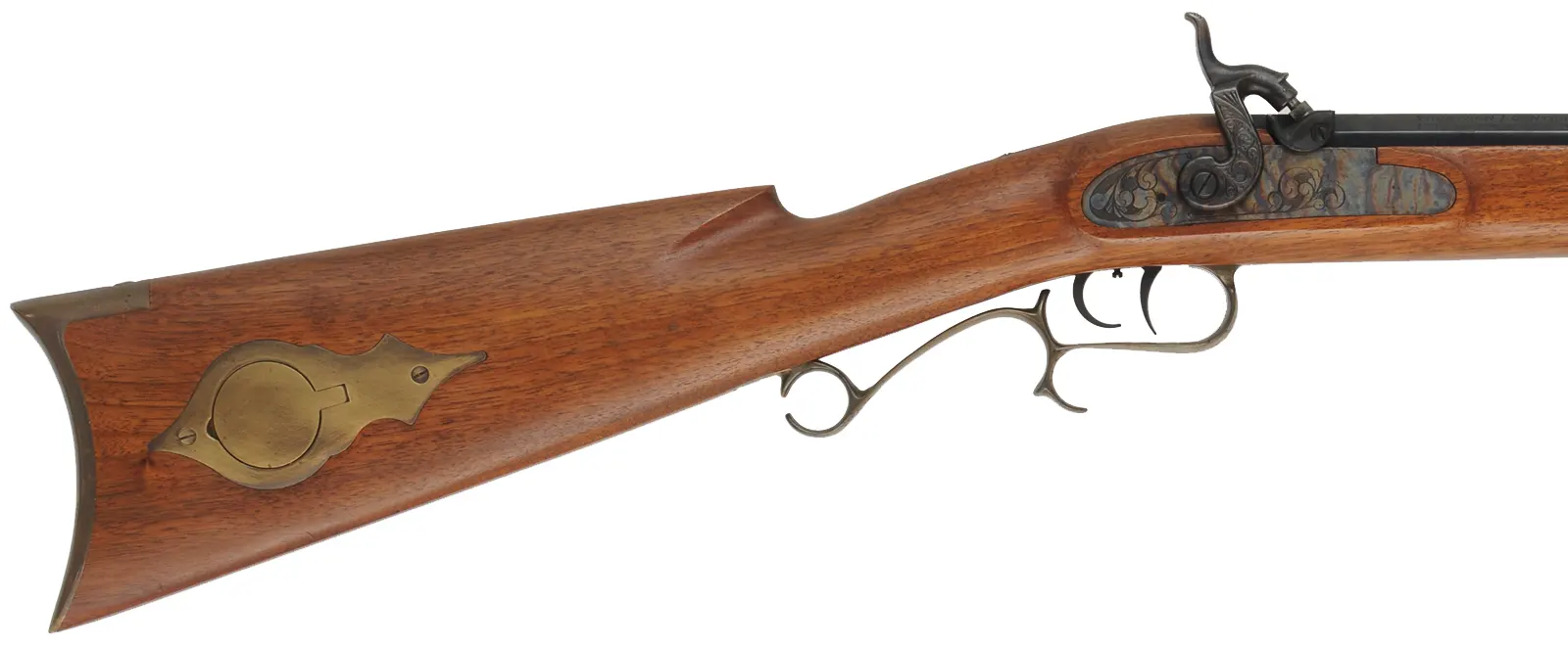 Thompson Center Hawken,
.45 caliber, 28" barrel,
percussion, walnut stock, brass trim, 
used, by Thompson Center Arms