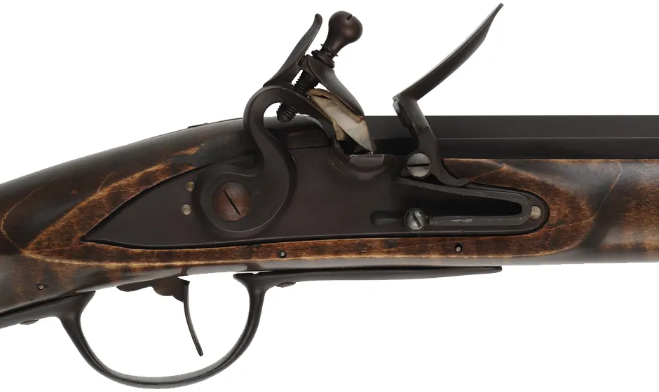 French Tulle fusil-de-chasse,
20 gauge, 42" octagon-to-round barrel,
L&R flintlock, maple, iron, used
