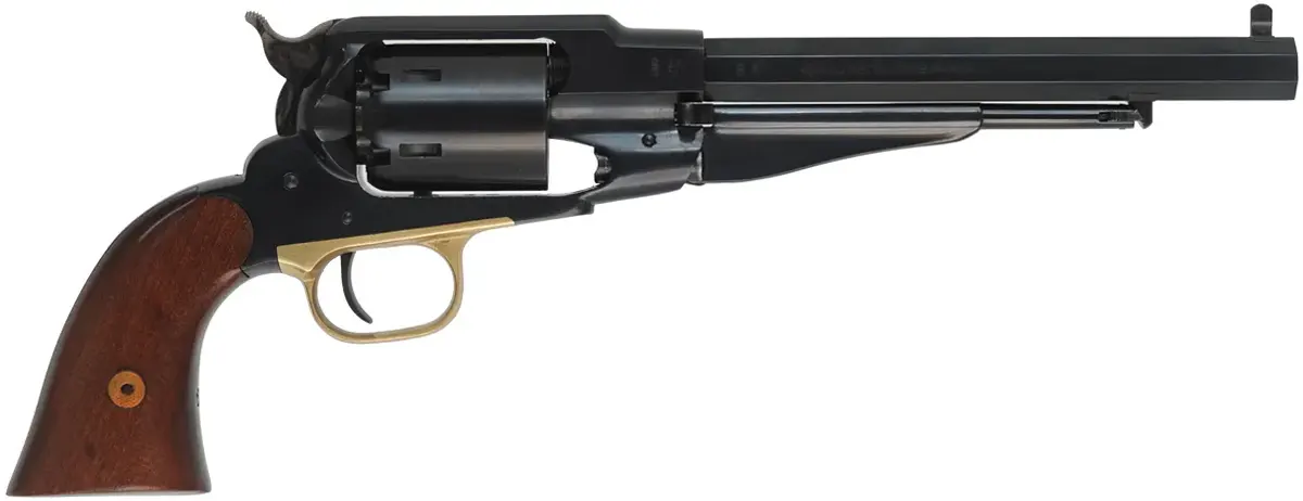 1858 Remington Revolver, 
.44 caliber, 8" barrel,
percussion, blued, walnut,
new, with factory carton, by Pietta