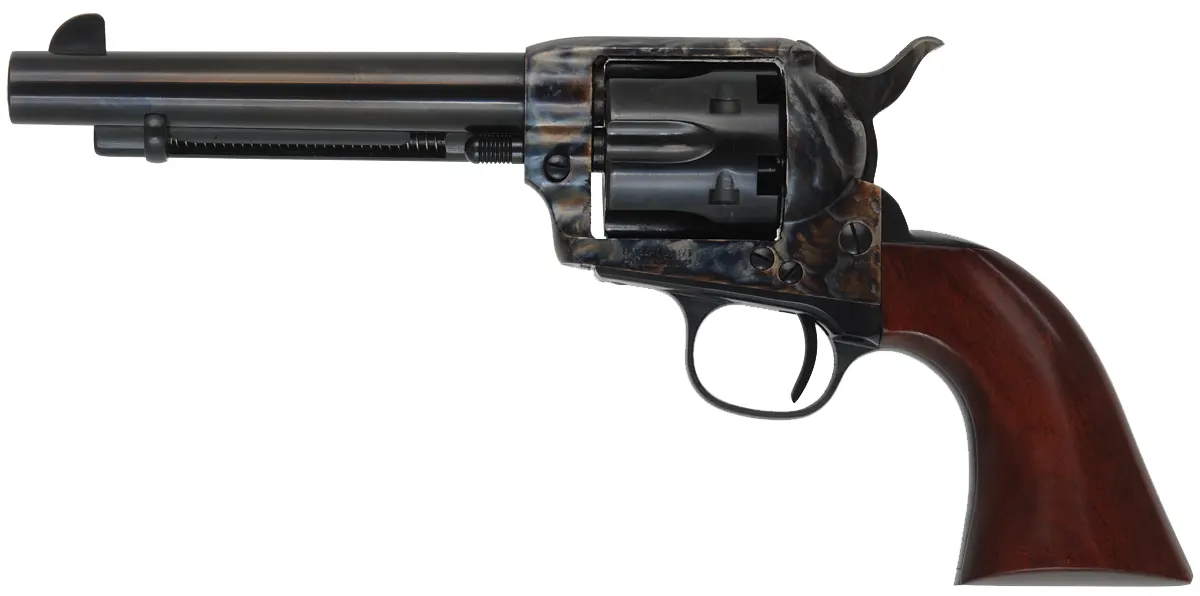 1873 Colt Cattleman,
.44 caliber, 5-1/2" barrel,
percussion, blued, color case hardened frame, 
used, by Aldo Uberti & Co.