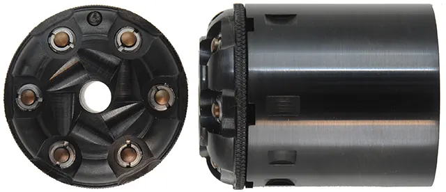 Howell Conversion Cylinder, 
for Pietta 1858 Remington steel frame revolver,
caliber .45 Colt, six shot, blued, as-new in box