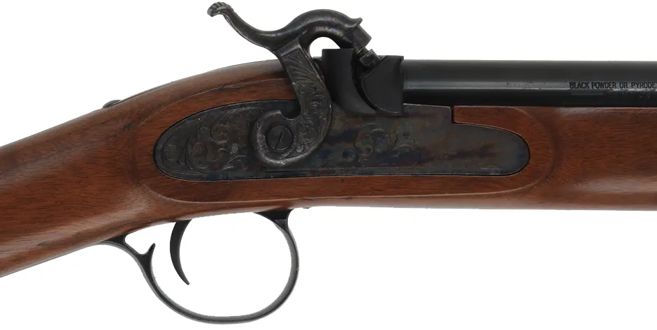 T/C New Englander Rifle,
.54 caliber, 26" barrel,
percussion, walnut, iron trim, 
used, by Thompson Center Arms