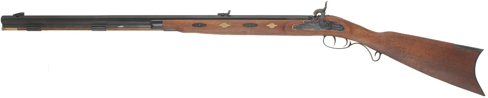 Left Hand Gemmer Hawken Plains Rifle,
.50 caliber, 32" barrel,
percussion, walnut, iron, brass inlays, 
used, by InvestArm, Italy