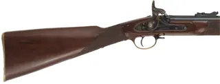 Parker Hale Whitworth Rifle,
.451 caliber hex bore, 36" barrel,
percussion, walnut, brass, 
used, with accessories, by Parker Hale, England