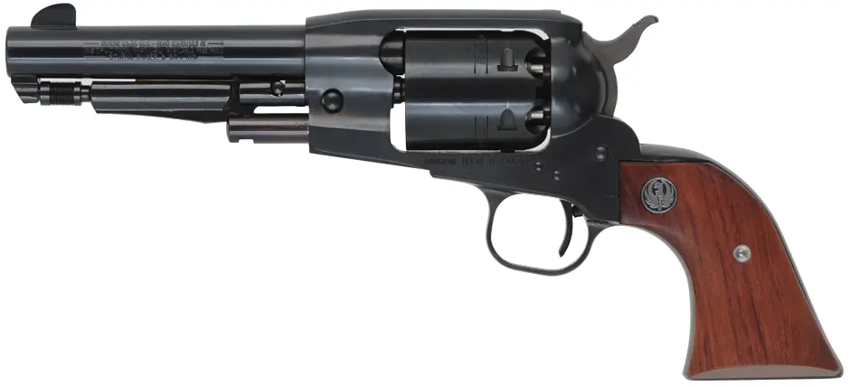 Ruger Old Army Revolver,
.45 caliber, 5-1/2" barrel, 
percussion, blued, rosewood grips, 
used, excellent condition