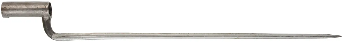Antique Austrian M1842 Musket Bayonet,
18-1/2" cruciform blade, blade has been painted silver, 
aged patina 