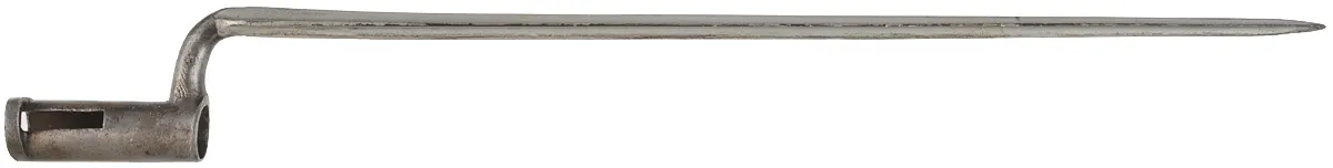 Antique Austrian M1842 Musket Bayonet,
18-1/2" cruciform blade, blade has been painted silver, 
aged patina 