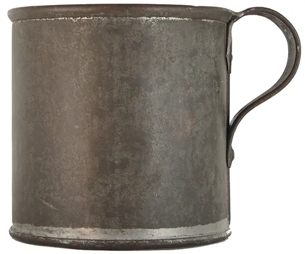 Antique US Army M1874 Tin Mess Cup
U.S. marked on handle
4-1/8" tall by 4" diameter