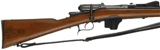 Italian Vetterli- Vitali Model 1870/87 Bolt Action Rifle,
caliber 10.35 x 47R mm centerfire, 34" barrel,
walnut, missing cleaning rod, sling & bayonet, antique 