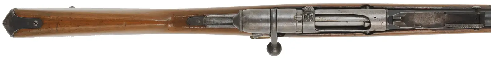 Italian Vetterli- Vitali Model 1870/87 Bolt Action Rifle,
caliber 10.35 x 47R mm centerfire, 34" barrel,
walnut, missing cleaning rod, sling & bayonet, antique 