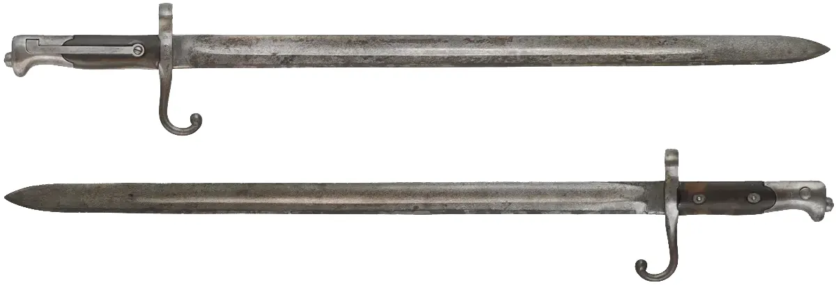 Italian Vetterli- Vitali Model 1870/87 Bolt Action Rifle,
caliber 10.35 x 47R mm centerfire, 34" barrel,
walnut, missing cleaning rod, sling & bayonet, antique 
