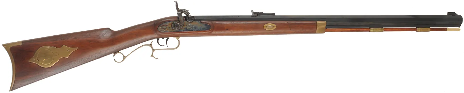 Thompson Center Hawken,
.54 caliber, 28" barrel,
percussion, walnut stock, brass trim, 
assembled from a kit, used, by Thompson Center Arms