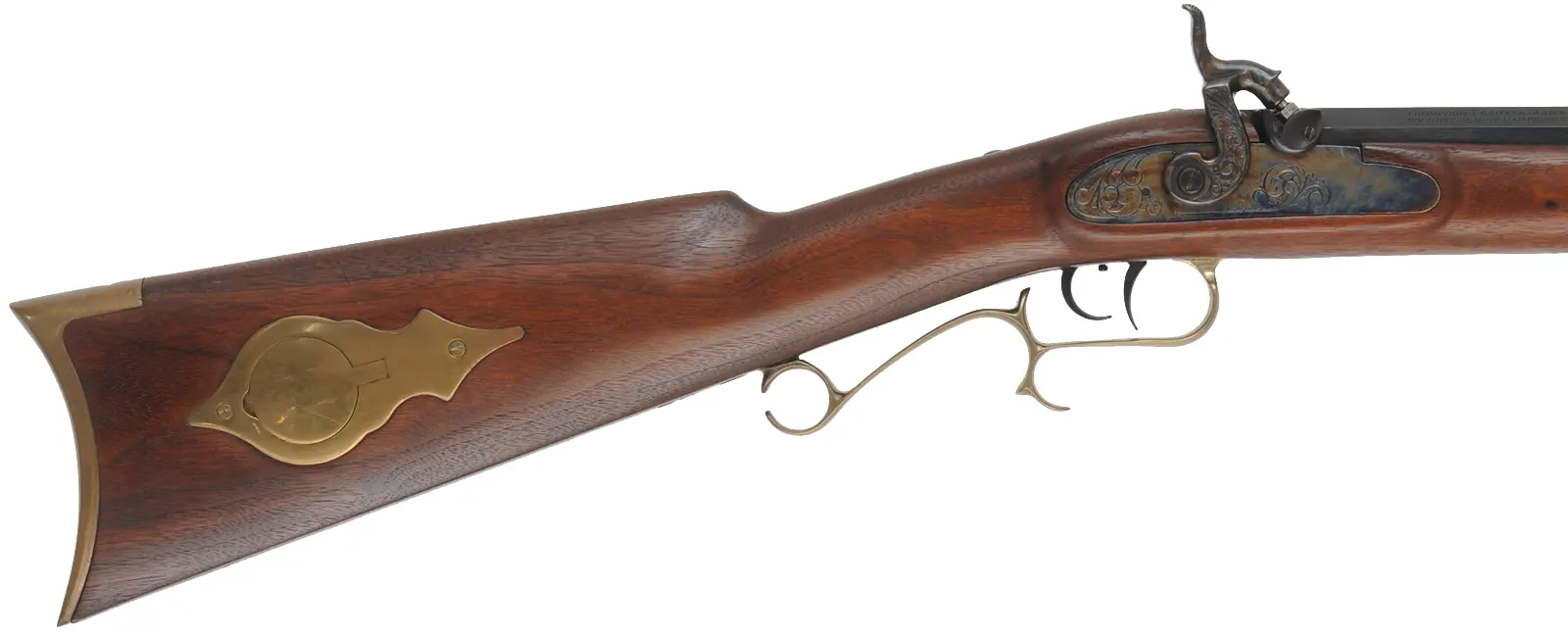 Thompson Center Hawken,
.54 caliber, 28" barrel,
percussion, walnut stock, brass trim, 
assembled from a kit, used, by Thompson Center Arms
