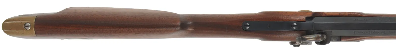Thompson Center Hawken,
.54 caliber, 28" barrel,
percussion, walnut stock, brass trim, 
assembled from a kit, used, by Thompson Center Arms