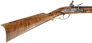 Pennsylvania Longrifle,
.50 caliber, 38" Rice swamped barrel,
L&R flintlock, curly maple, brass trim, used