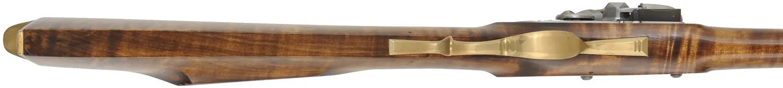 Pennsylvania Longrifle,
.50 caliber, 38" Rice swamped barrel,
L&R flintlock, curly maple, brass trim, used