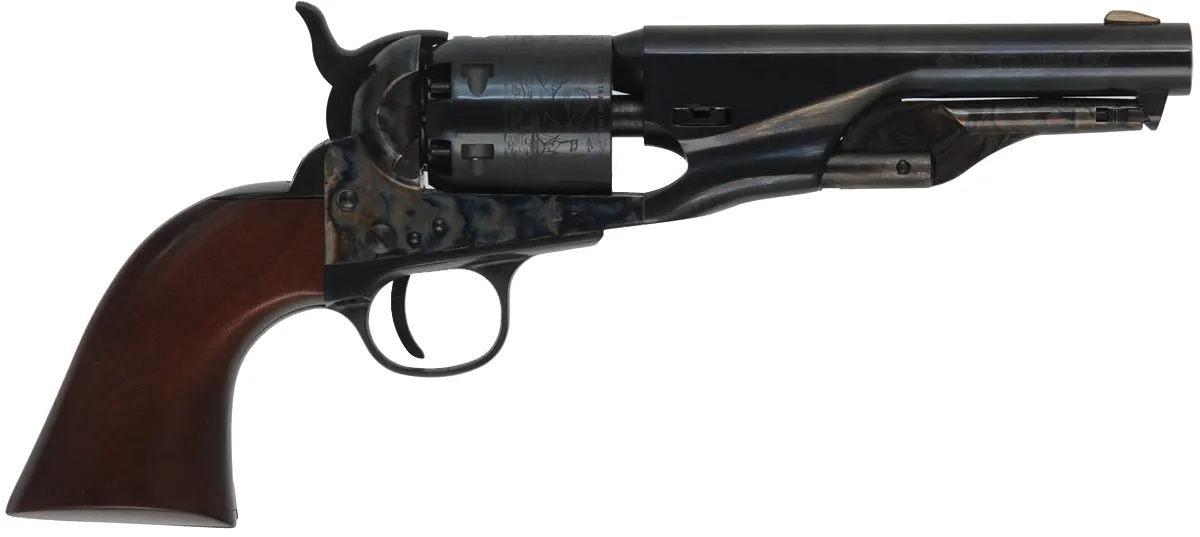 1861 Colt Sheriff's Model Revolver, 
.36 caliber, 5-1/2" barrel,
percussion, walnut, steel frame, 
as-new, by Pietta