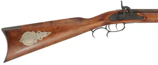 CVA Mountain Rifle,
.50 caliber, 32" barrel,
L&R percussion lock, maple, iron trim,
early Made in the U.S.A. production, used