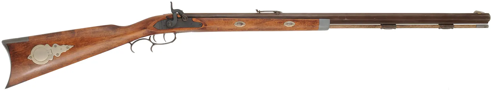 CVA Mountain Rifle,
.50 caliber, 32" barrel,
L&R percussion lock, maple, iron trim,
early Made in the U.S.A. production, used