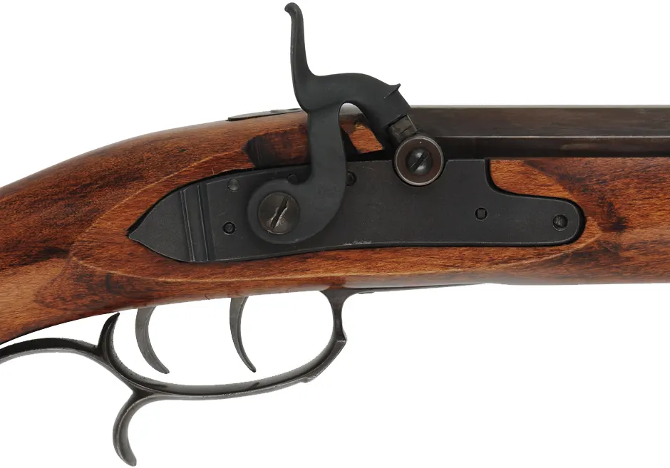CVA Mountain Rifle,
.50 caliber, 32" barrel,
L&R percussion lock, maple, iron trim,
early Made in the U.S.A. production, used